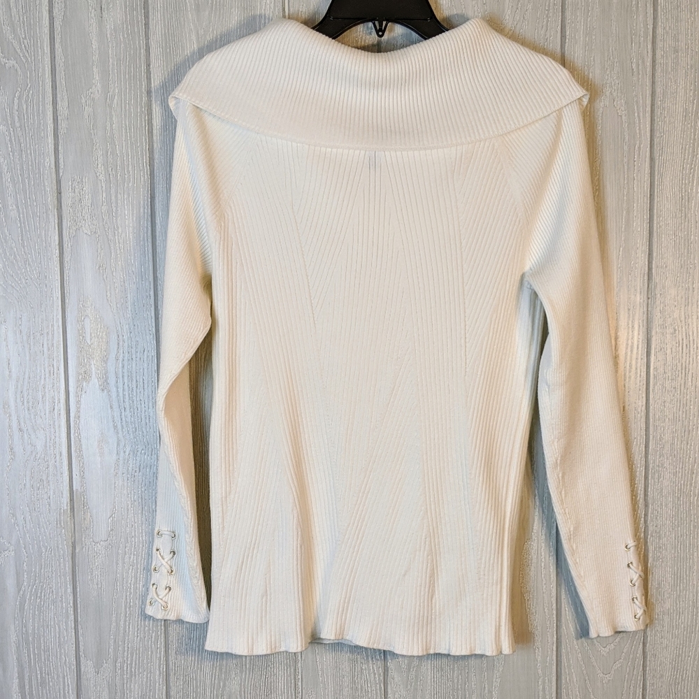 White House Black Market cowl neck sweater L - Picture 2 of 8